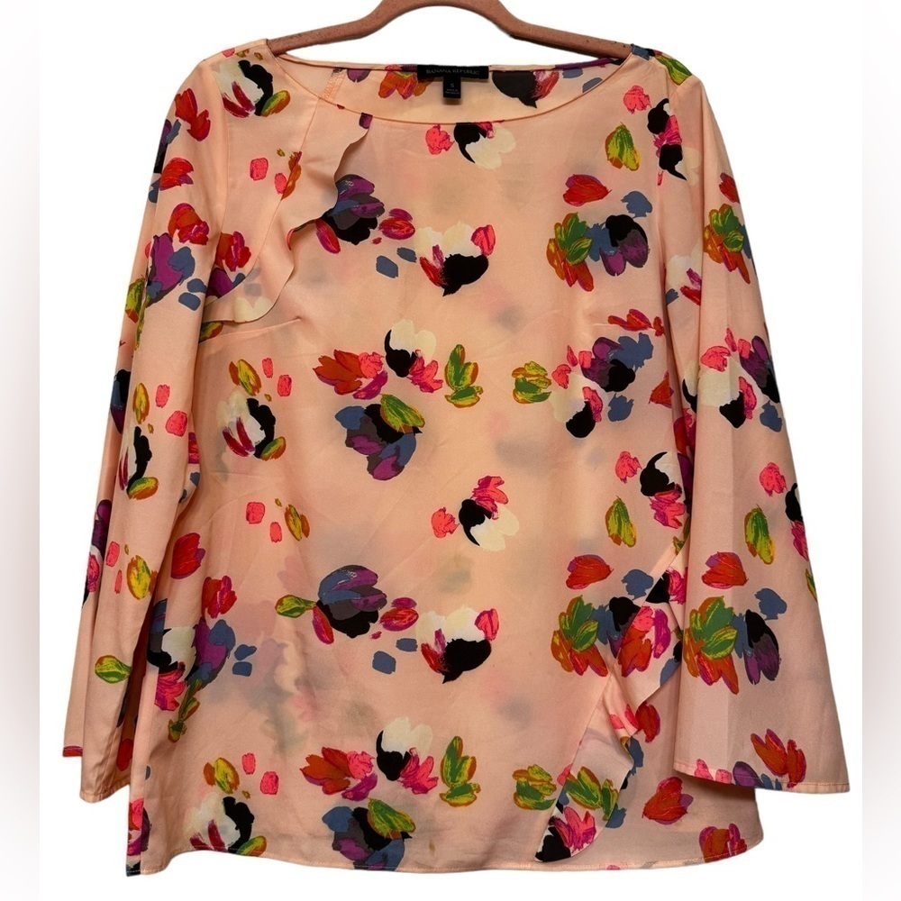 Banana Republic Pink Floral Top Size Small